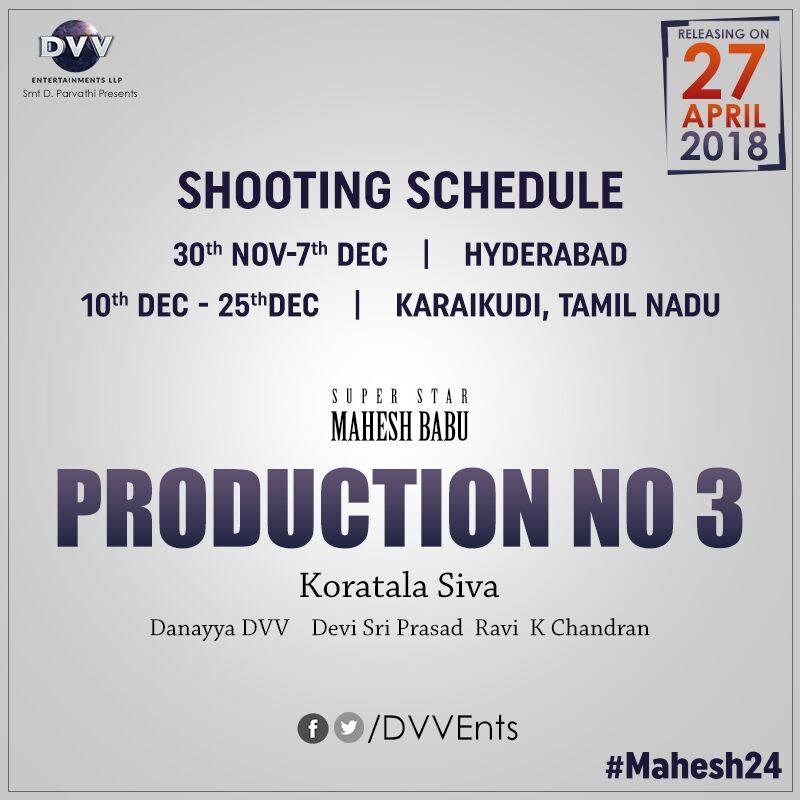 Bharat ane Nenu Shooting Updates
