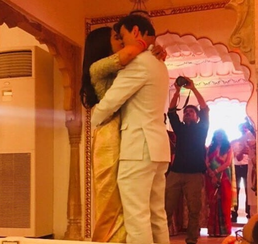 Shriya kissing her hubby