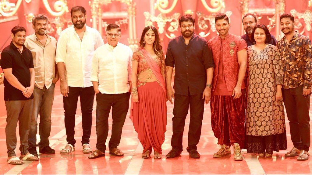 Megastar at Na peru surya shooting spot