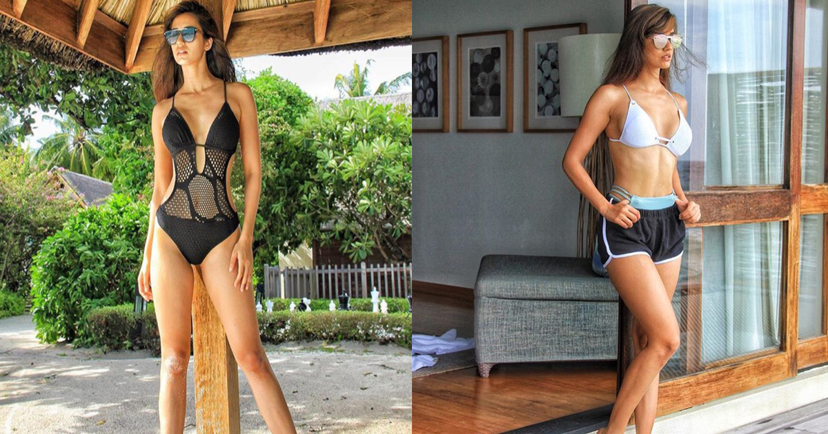 Disha Patani showing off her Abs