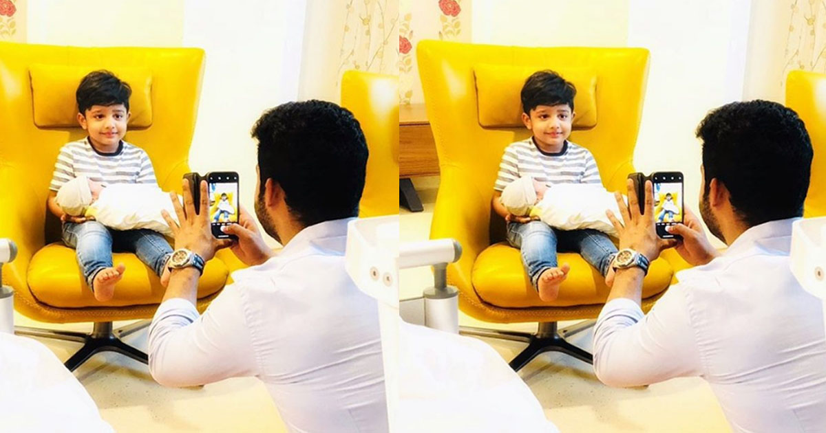 Tarak spotted with his baby boy