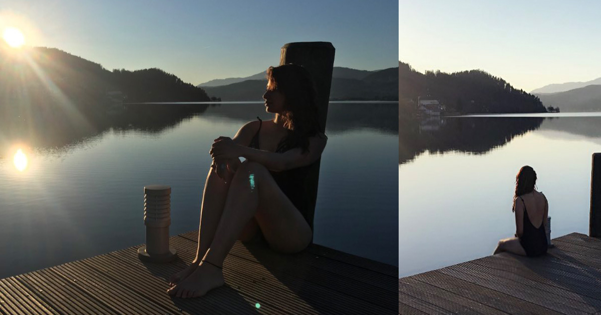 Raai Laxmi Found Admiring Nature