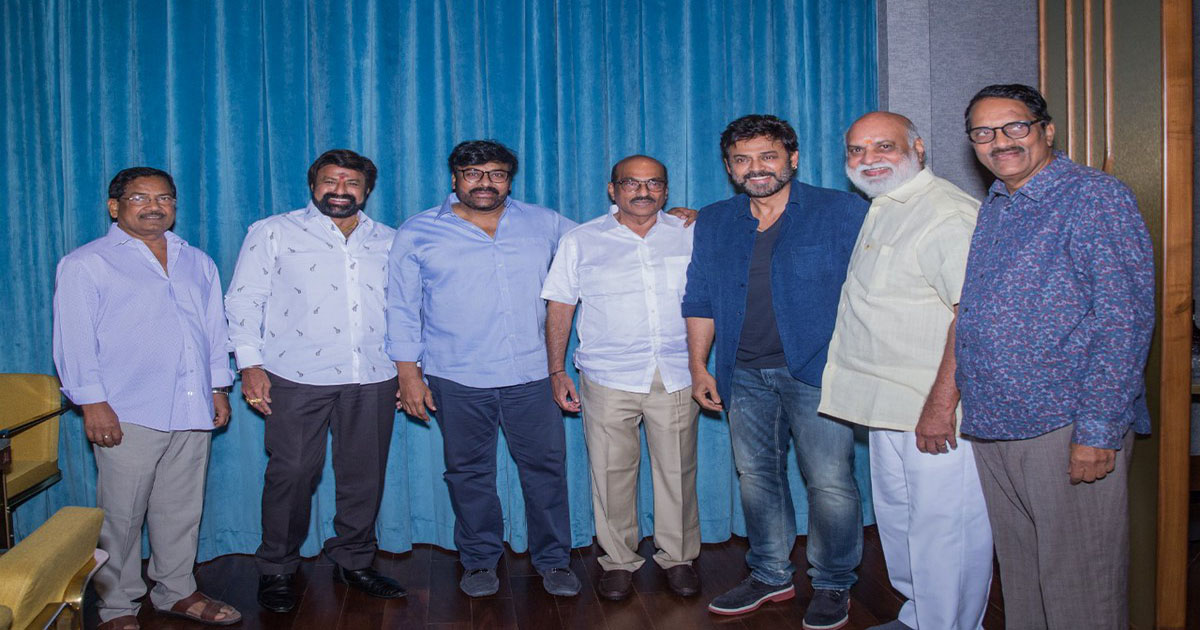 Megastar, Balakrishna and Venkatesh spotted together