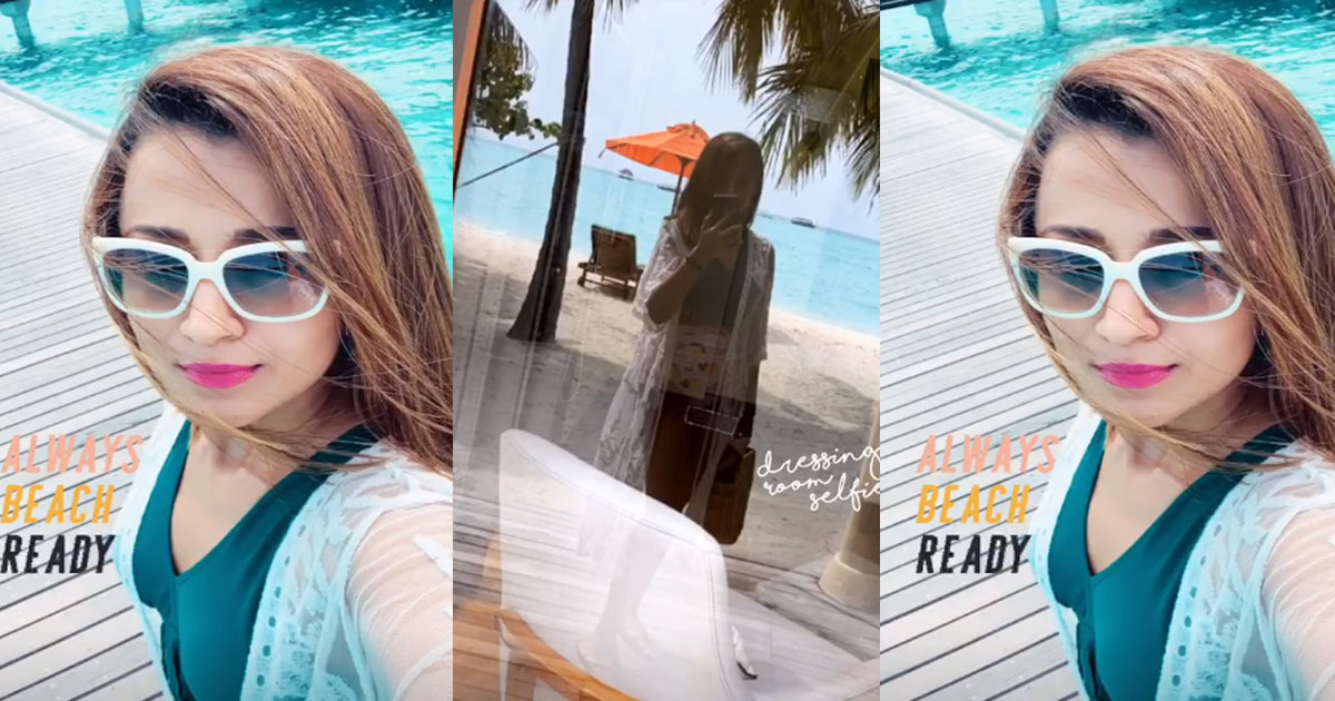 Trisha holidaying in Maldives